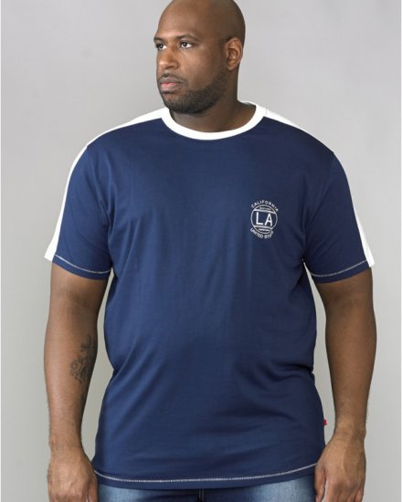 D555 Rick T-shirt Navy - T-skjorter - Store T-skjorter - 2XL-14XL