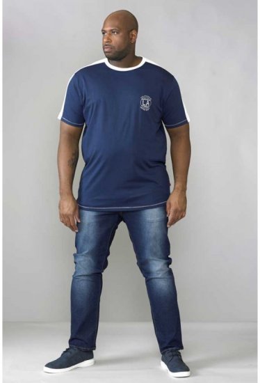 D555 Rick T-shirt Navy - T-skjorter - Store T-skjorter - 2XL-14XL