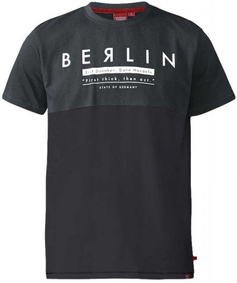 D555 Hamish T-shirt Charcoal & Black - T-skjorter - Store T-skjorter - 2XL-14XL