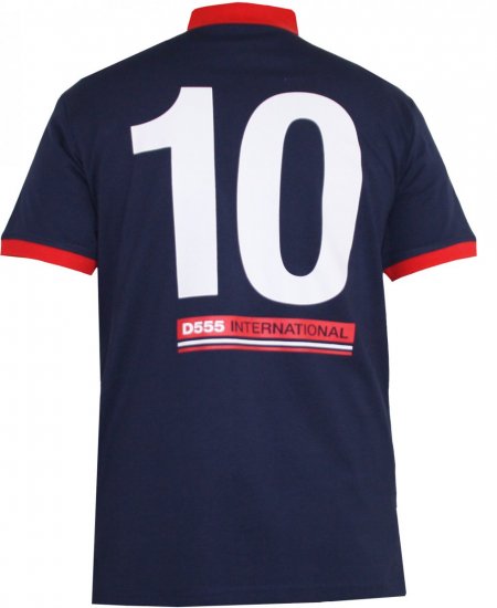 D555 Foster Polo Navy - Polo- & piqueskjorter - Poloskjorte i store størrelser - 2XL-8XL