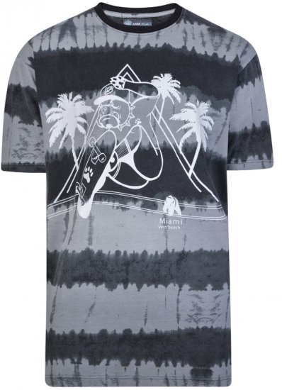 Kam Jeans 5206 Venice Beach T-shirt Black - T-skjorter - Store T-skjorter - 2XL-8XL
