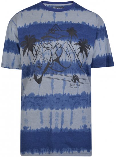Kam Jeans 5206 Venice Beach T-shirt Blue - T-skjorter - Store T-skjorter - 2XL-14XL