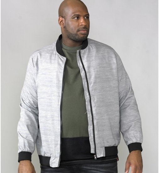 D555 Lou Bomber Jacket Grey - Jakker - Store jakker - 2XL-12XL
