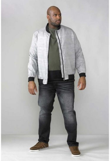 D555 Lou Bomber Jacket Grey - Jakker - Store jakker - 2XL-12XL