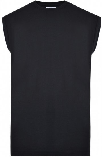 Motley Denim Ermeløs T-skjorte Svart - T-skjorter - Store T-skjorter - 2XL-14XL