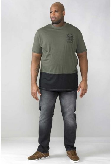 D555 Emerson T-shirt Khaki & Black - T-skjorter - Store T-skjorter - 2XL-14XL