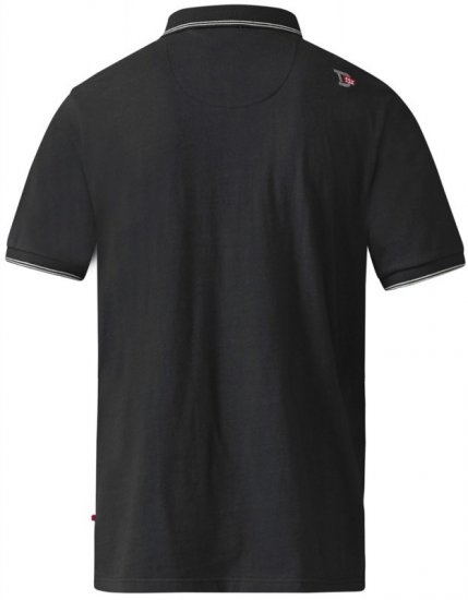 D555 Cecil Polo Black - Polo- & piqueskjorter - Poloskjorte i store størrelser - 2XL-8XL