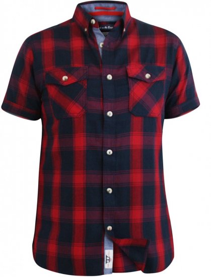 D555 Oliver Short Sleeve Shirt - Skjorter - Store skjorter - 2XL-8XL