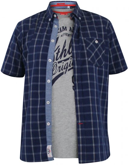 D555 Liberty Short Sleeve Shirt & T-shirt Combo - Skjorter - Store skjorter - 2XL-8XL