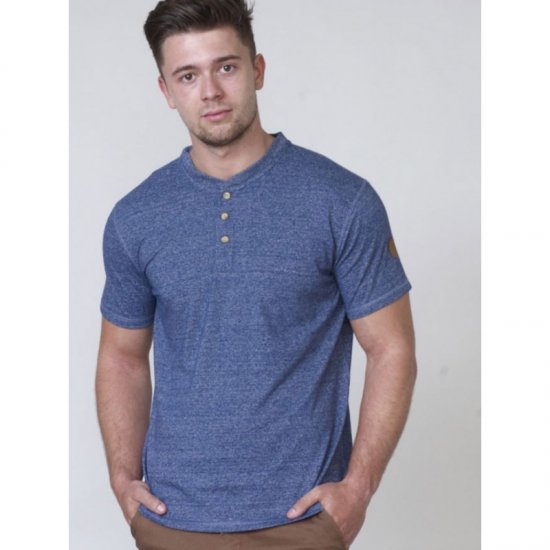 D555 Daniel Grandad T-shirt Denim - T-skjorter - Store T-skjorter - 2XL-14XL