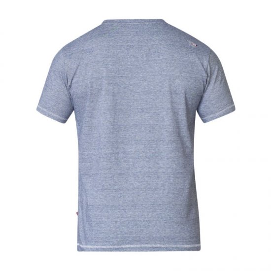 D555 Darcy Embroidered T-shirt Blue - T-skjorter - Store T-skjorter - 2XL-14XL