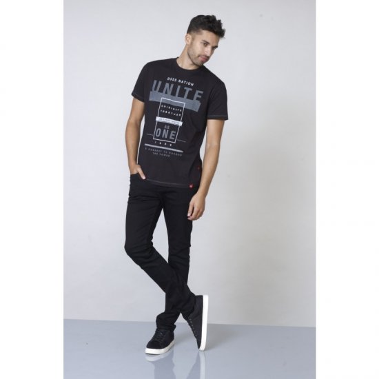 D555 Phillip T-shirt Black - T-skjorter - Store T-skjorter - 2XL-14XL
