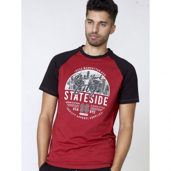 D555 Jarvis T-shirt Red - T-skjorter - Store T-skjorter - 2XL-14XL