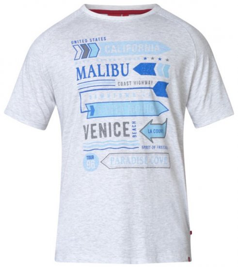 D555 Norris T-shirt Grey - T-skjorter - Store T-skjorter - 2XL-14XL