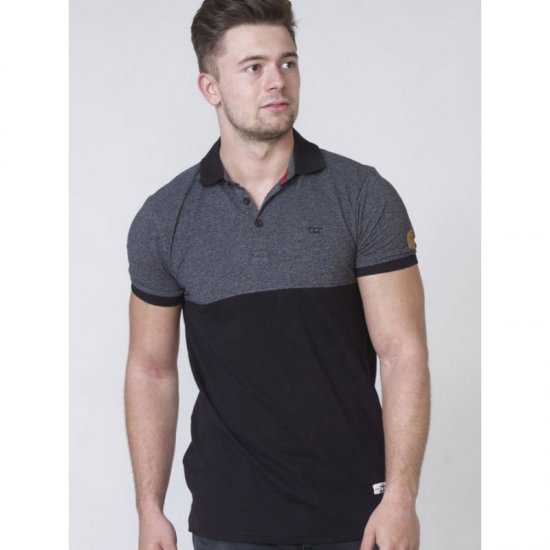 D555 Stefhen Polo Black - Polo- & piqueskjorter - Poloskjorte i store størrelser - 2XL-8XL