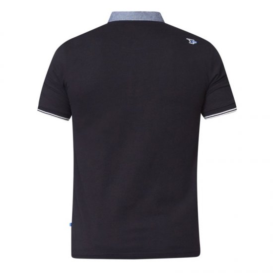 D555 Brent Polo Black - Polo- & piqueskjorter - Poloskjorte i store størrelser - 2XL-8XL