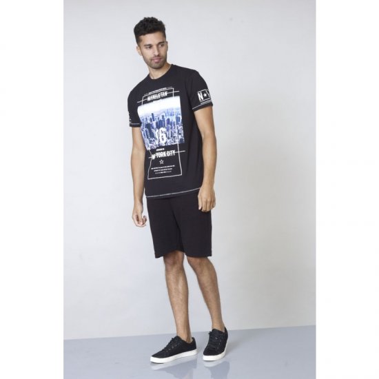 D555 Ethan T-shirt Black - T-skjorter - Store T-skjorter - 2XL-14XL