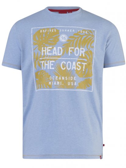 D555 Arizona T-shirt Light Blue - T-skjorter - Store T-skjorter - 2XL-8XL