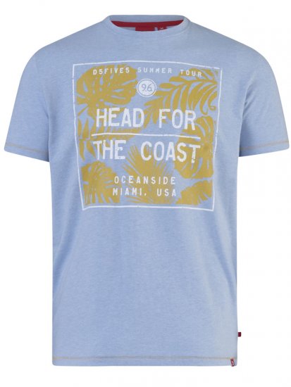 D555 Arizona T-shirt Light Blue - T-skjorter - Store T-skjorter - 2XL-14XL
