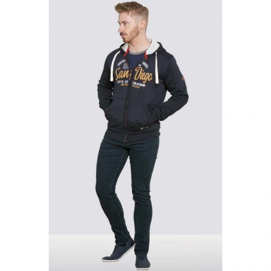 D555 Stockton Hoodie Navy - Gensere og hettegensere - Store hettegensere - 2XL-14XL