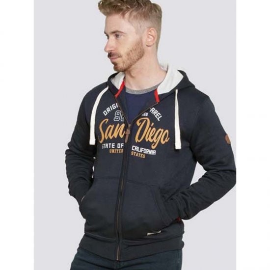 D555 Stockton Hoodie Navy - Gensere og hettegensere - Store hettegensere - 2XL-14XL