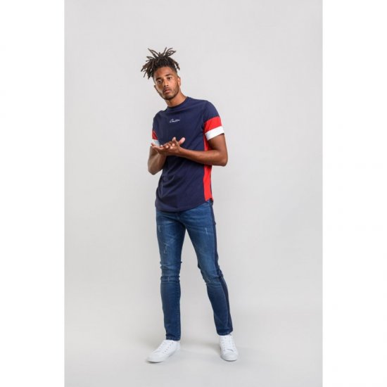 D555 Baker T-shirt Navy - T-skjorter - Store T-skjorter - 2XL-14XL