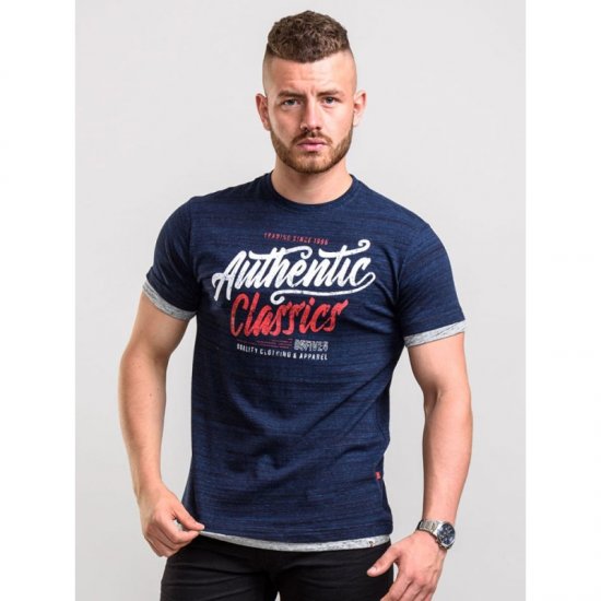 D555 Finn T-shirt Navy - T-skjorter - Store T-skjorter - 2XL-14XL