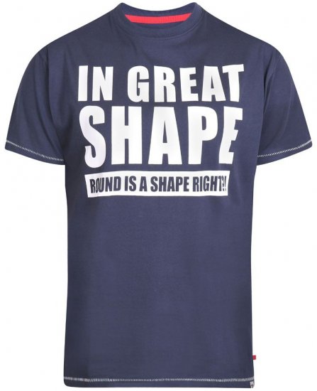 D555 Ronald T-shirt Navy - T-skjorter - Store T-skjorter - 2XL-14XL