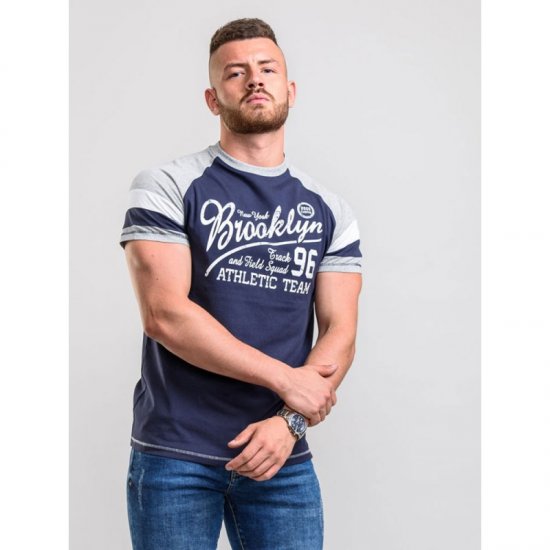 D555 Jones T-shirt Navy - T-skjorter - Store T-skjorter - 2XL-14XL