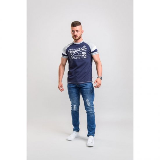 D555 Jones T-shirt Navy - T-skjorter - Store T-skjorter - 2XL-14XL