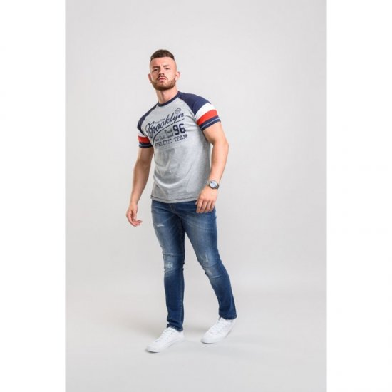 D555 Jones T-shirt Grey - T-skjorter - Store T-skjorter - 2XL-14XL