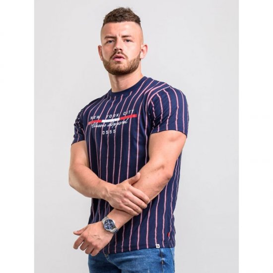D555 Davis T-shirt Navy - T-skjorter - Store T-skjorter - 2XL-14XL