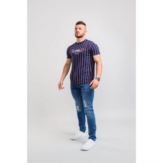 D555 Davis T-shirt Navy - T-skjorter - Store T-skjorter - 2XL-14XL