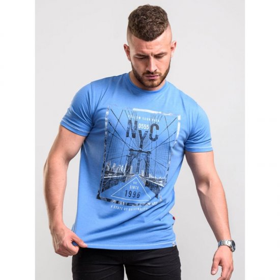 D555 Monty T-shirt Blue - T-skjorter - Store T-skjorter - 2XL-14XL