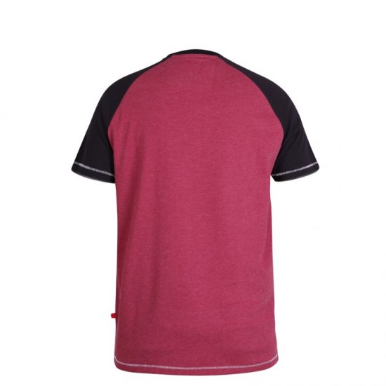 D555 Evans T-shirt Burgundy - T-skjorter - Store T-skjorter - 2XL-14XL