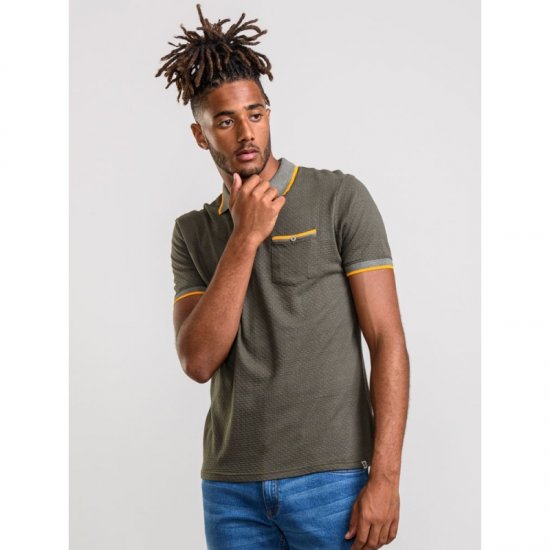 D555 Marshall Polo Khaki - Polo- & piqueskjorter - Poloskjorte i store størrelser - 2XL-8XL