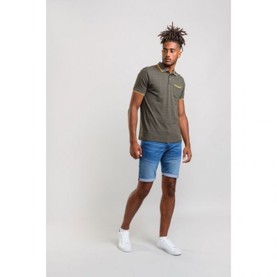D555 Marshall Polo Khaki - Polo- & piqueskjorter - Poloskjorte i store størrelser - 2XL-8XL