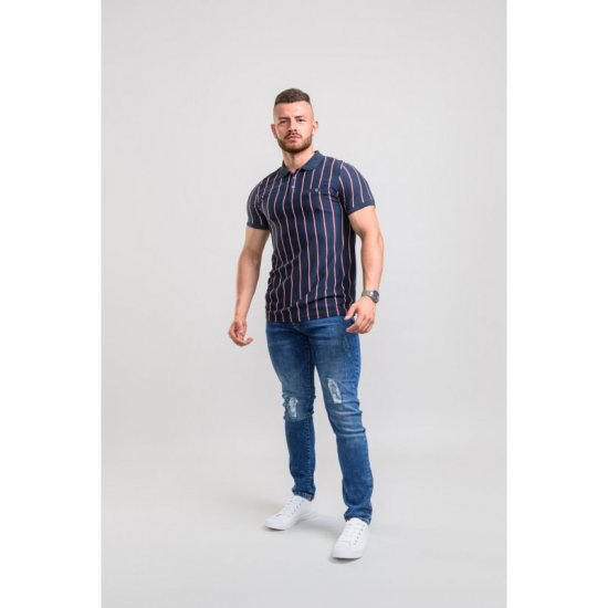 D555 Martel Polo Navy - Polo- & piqueskjorter - Poloskjorte i store størrelser - 2XL-8XL