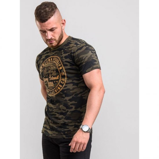 D555 Thompson T-shirt Jungle Camo - T-skjorter - Store T-skjorter - 2XL-14XL