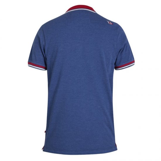D555 Nigel Polo Denim Blue - Polo- & piqueskjorter - Poloskjorte i store størrelser - 2XL-8XL