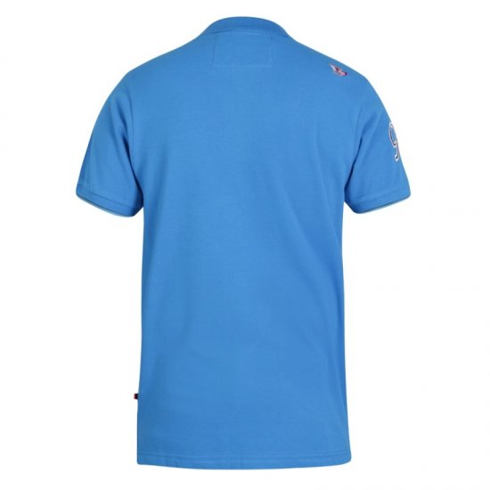 D555 Parker Polo Blue - Polo- & piqueskjorter - Poloskjorte i store størrelser - 2XL-8XL