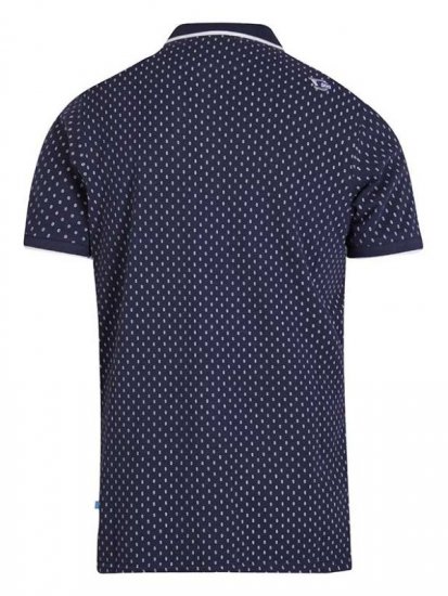 D555 Rogers Printed Polo Navy - Polo- & piqueskjorter - Poloskjorte i store størrelser - 2XL-8XL