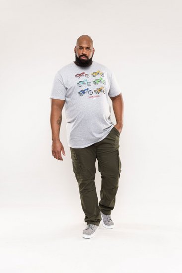 D555 Bathurst Custom Classics Motorbike Printed T-Shirt Grey - T-skjorter - Store T-skjorter - 2XL-14XL
