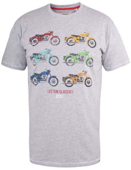 D555 Bathurst Custom Classics Motorbike Printed T-Shirt Grey - T-skjorter - Store T-skjorter - 2XL-14XL
