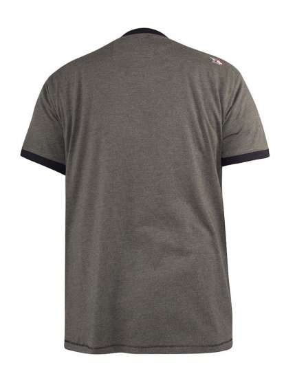 D555 Hereford Brooklyn Motorbike Printed Ringer T-Shirt Khaki - T-skjorter - Store T-skjorter - 2XL-14XL