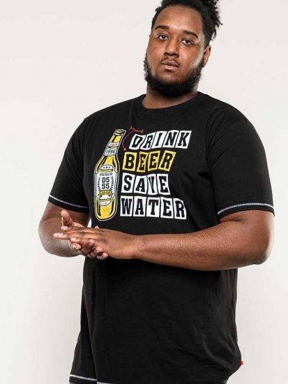 D555 Salford Save Water Drink Beer T-shirt Black - T-skjorter - Store T-skjorter - 2XL-14XL