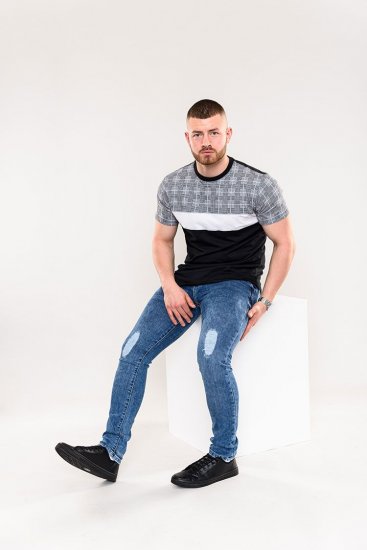 D555 Vista Couture Cut And Sew Curved Hem T-Shirt - T-skjorter - Store T-skjorter - 2XL-14XL