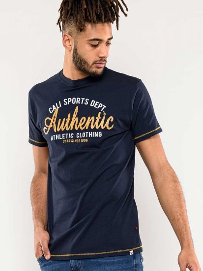D555 Jasper Authentic Printed T-shirt Navy - T-skjorter - Store T-skjorter - 2XL-14XL
