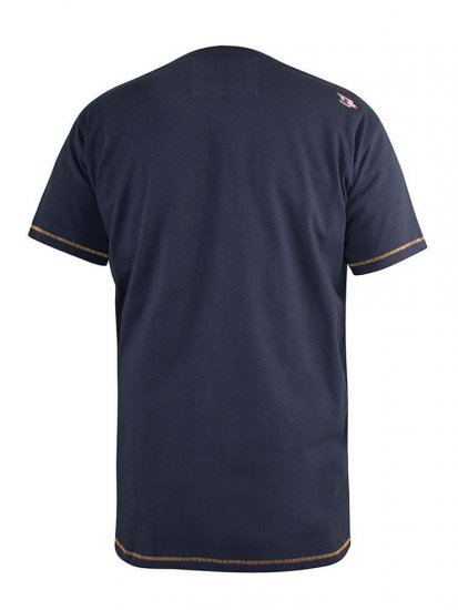 D555 Jasper Authentic Printed T-shirt Navy - T-skjorter - Store T-skjorter - 2XL-14XL