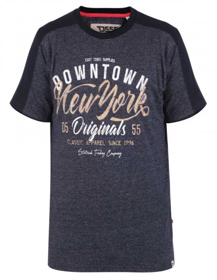 D555 Tiverton Printed Fine Stripe T-shirt - T-skjorter - Store T-skjorter - 2XL-14XL